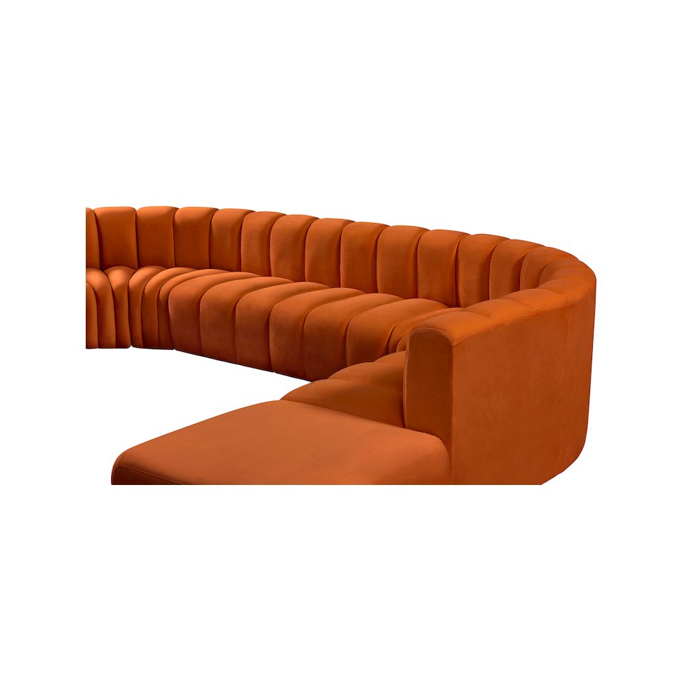 Arc Cognac Velvet Modular Sofa