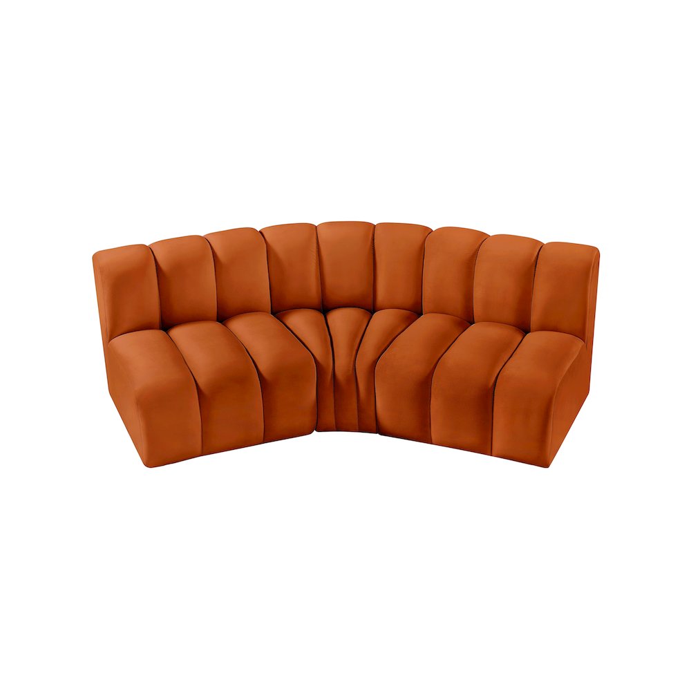 Arc Cognac Velvet Modular Sofa