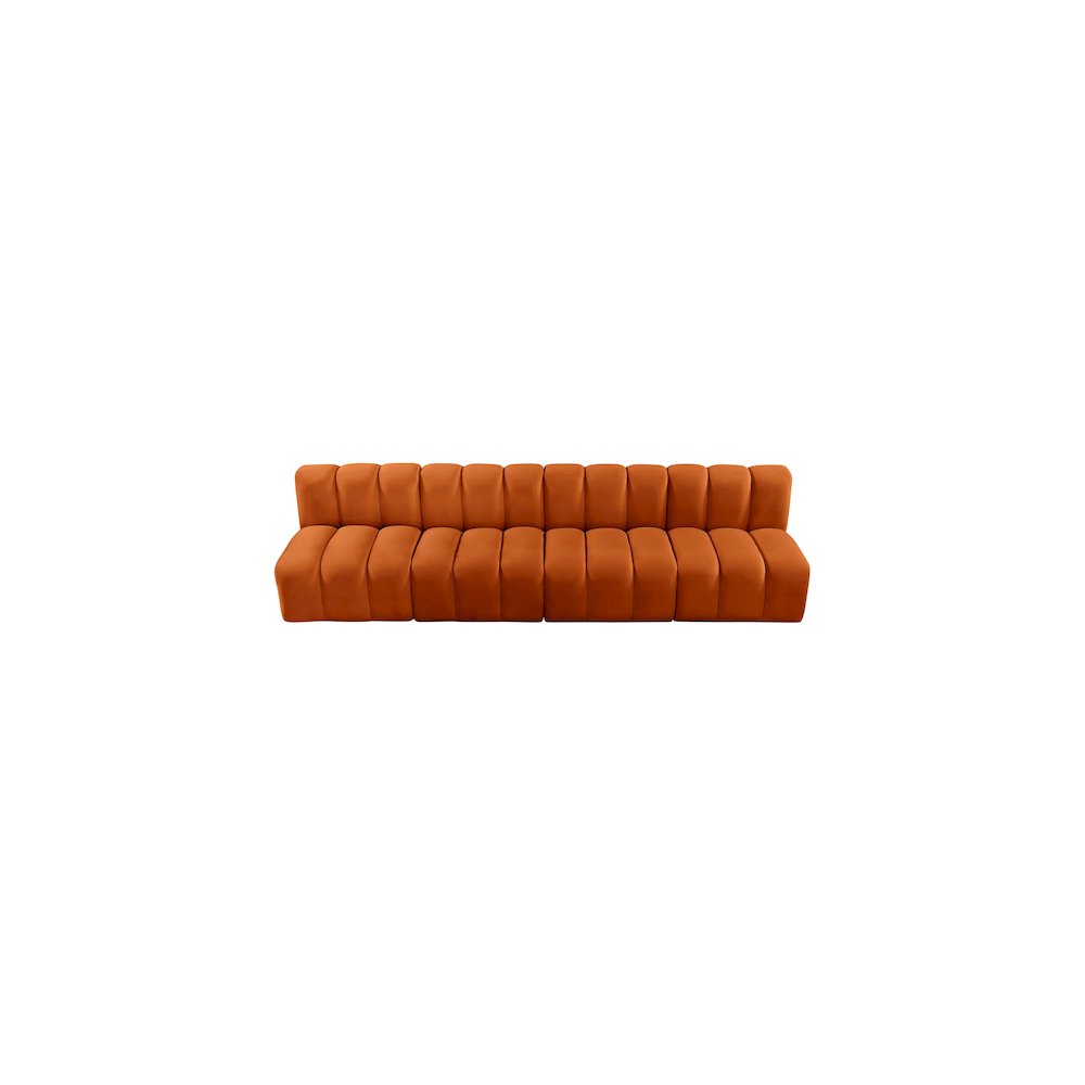 Arc Cognac Velvet Modular Sofa