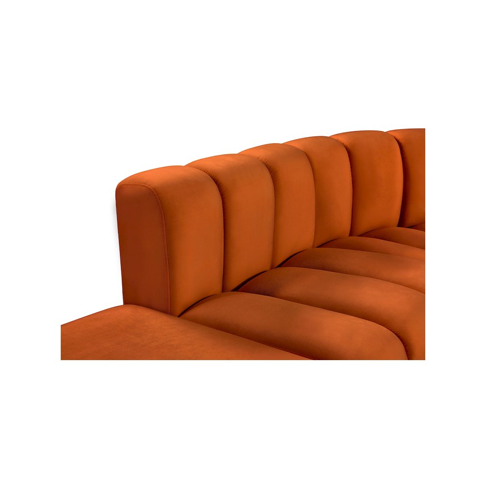 Arc Cognac Velvet Modular Sofa