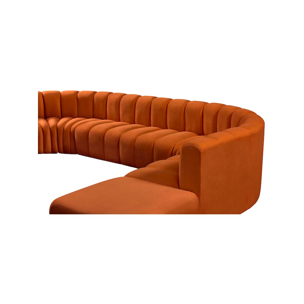 Arc Cognac Velvet Modular Sofa