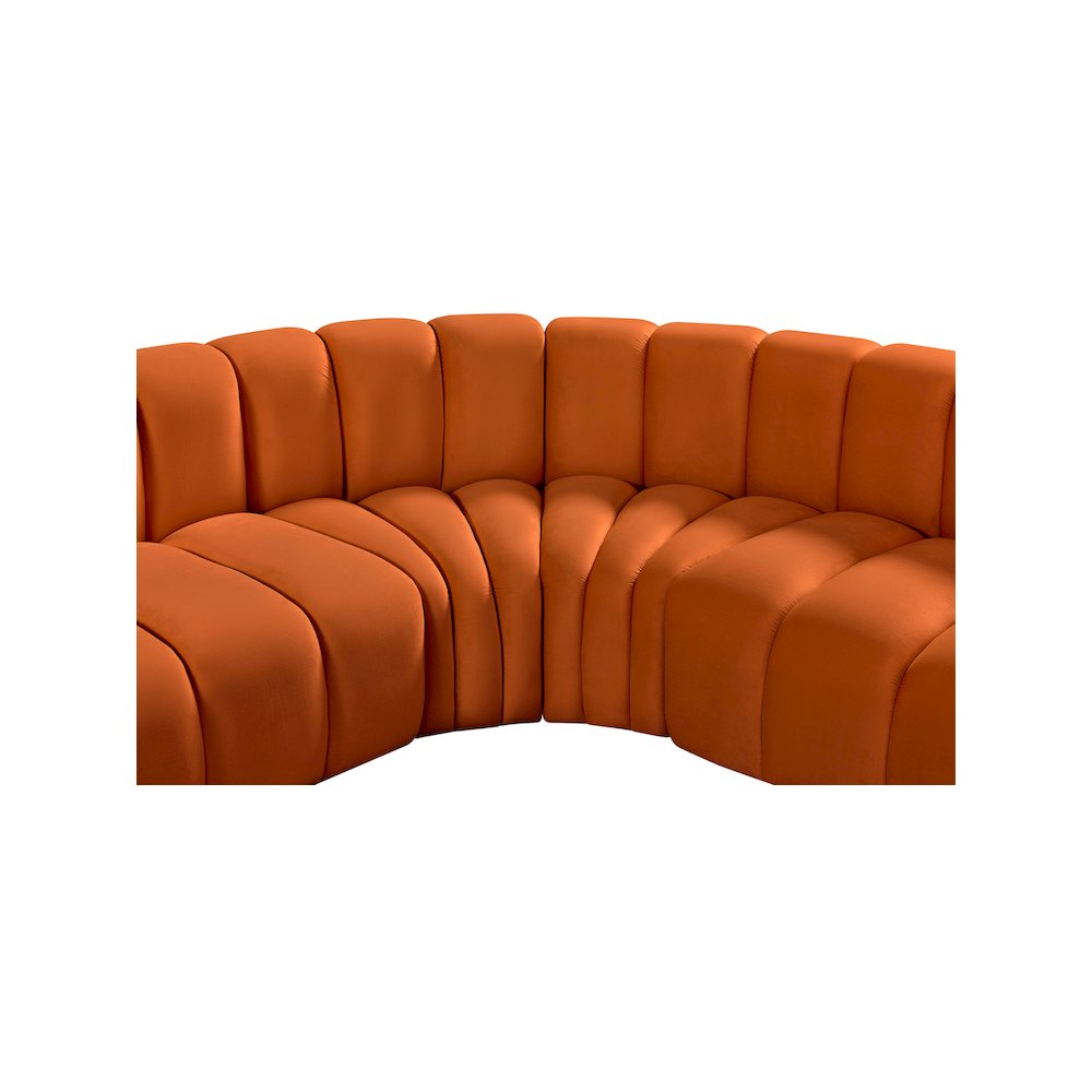 Arc Cognac Velvet Modular Sofa