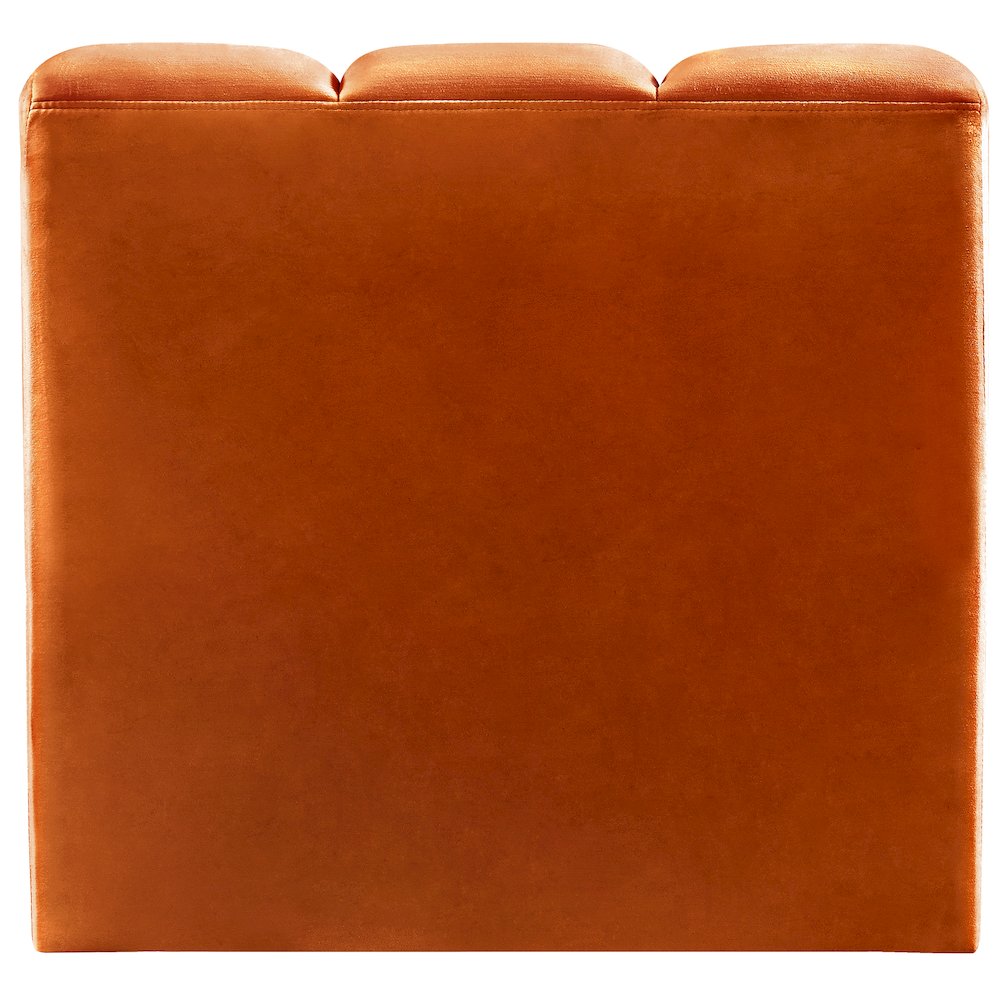 Arc Cognac Velvet Straight Chair