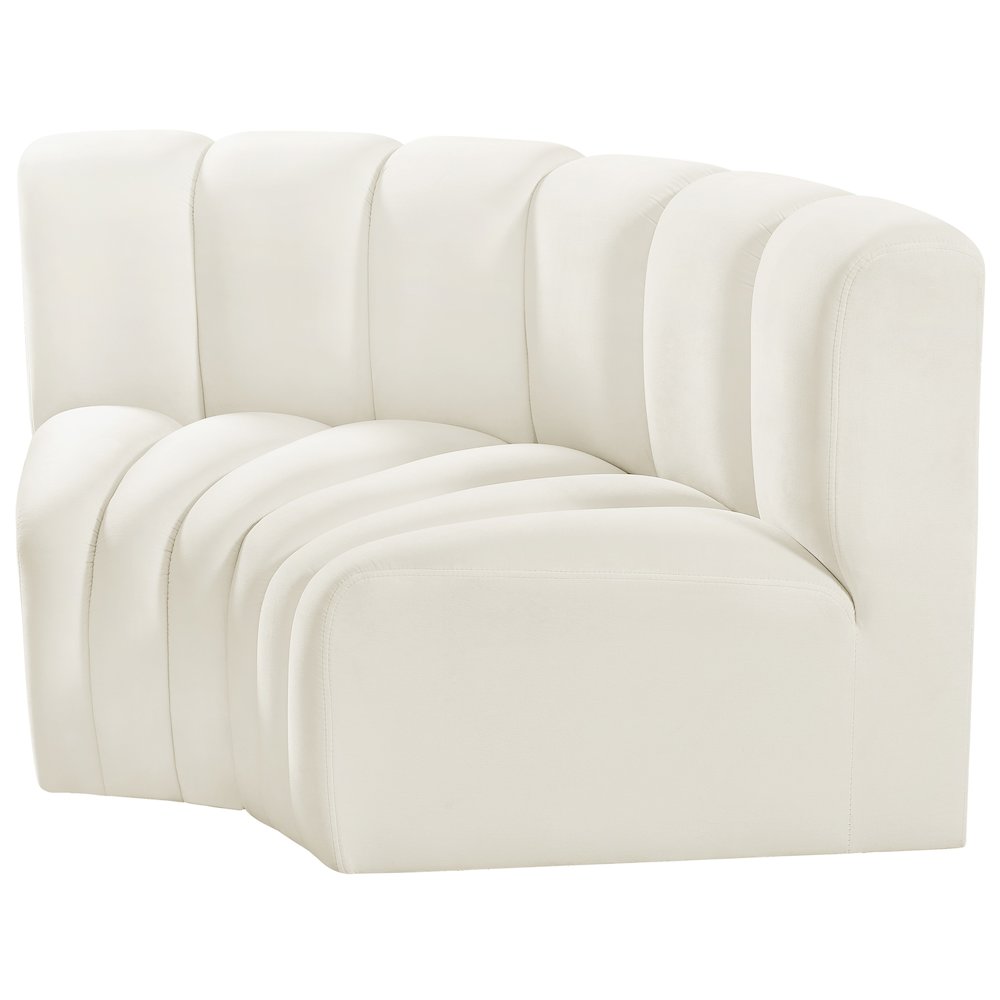 Arc Cream Velvet Modular Sofa