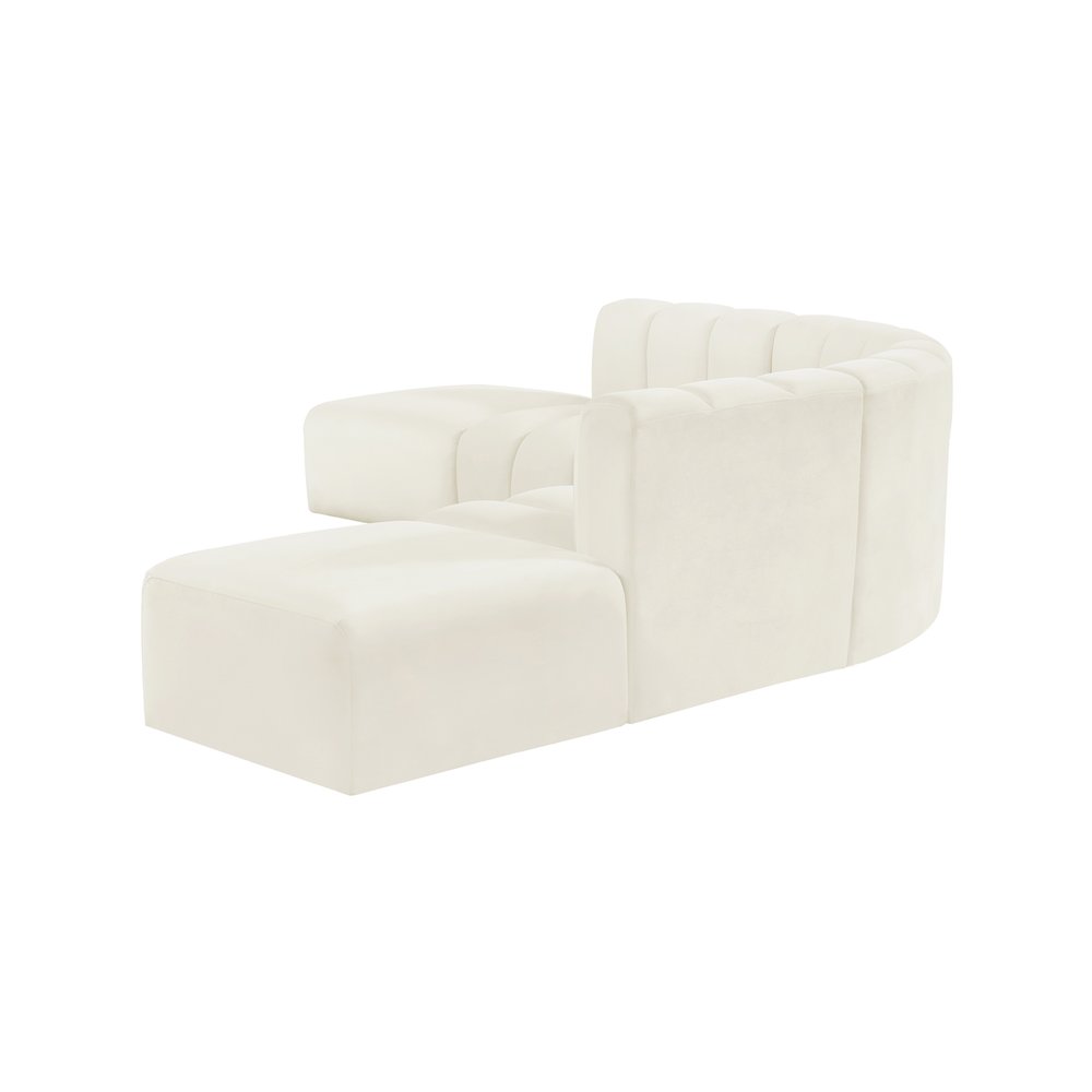 Arc Cream Velvet Modular Sofa