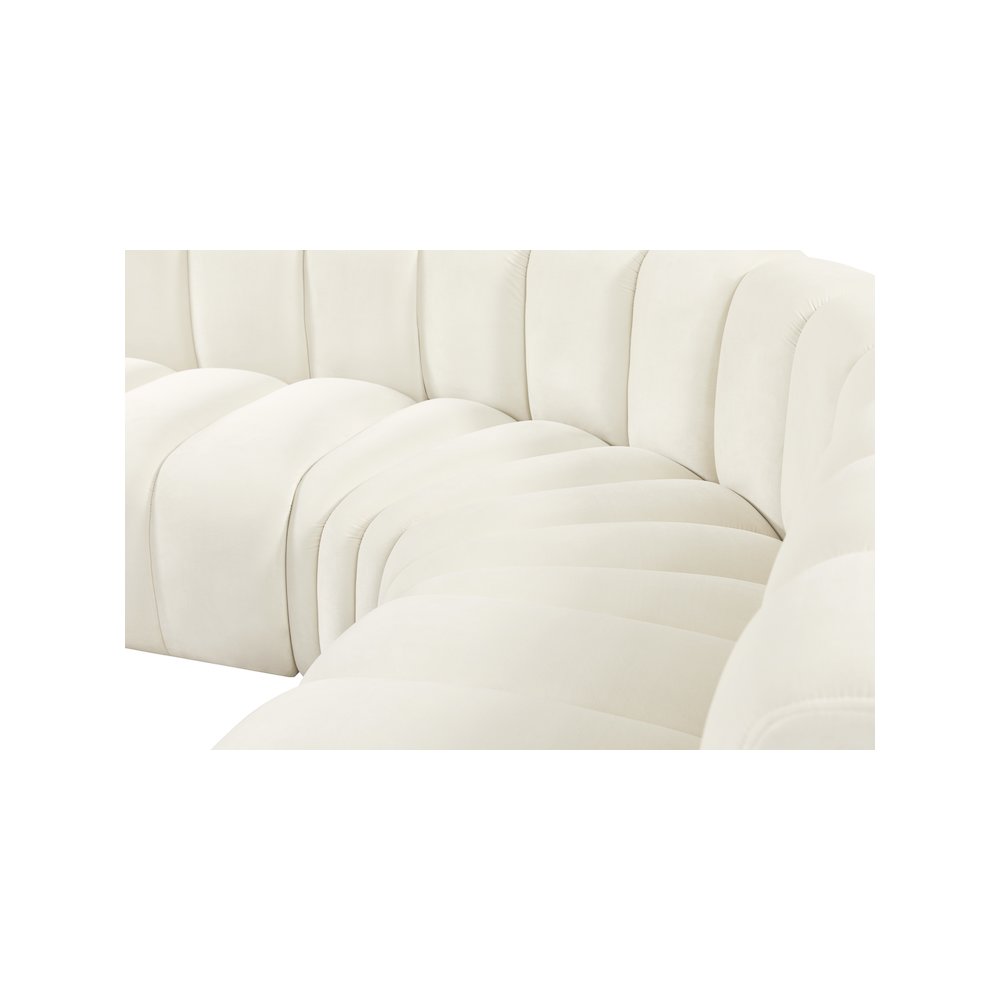 Arc Cream Velvet Modular Sofa