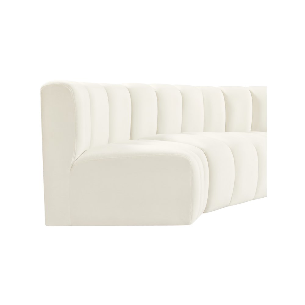 Arc Cream Velvet Modular Sofa