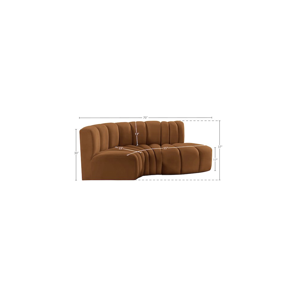 Arc Saddle Velvet Modular Sofa