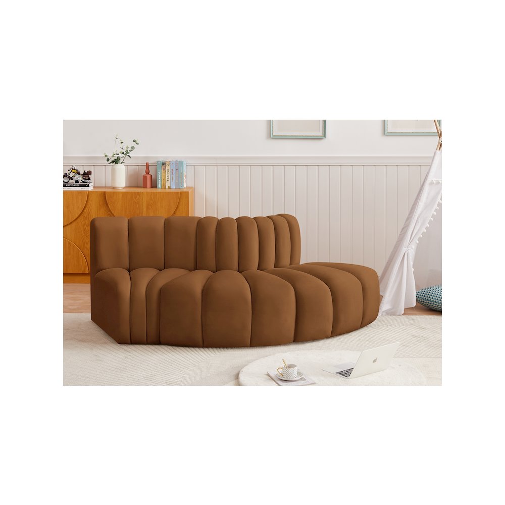 Arc Saddle Velvet Modular Sofa