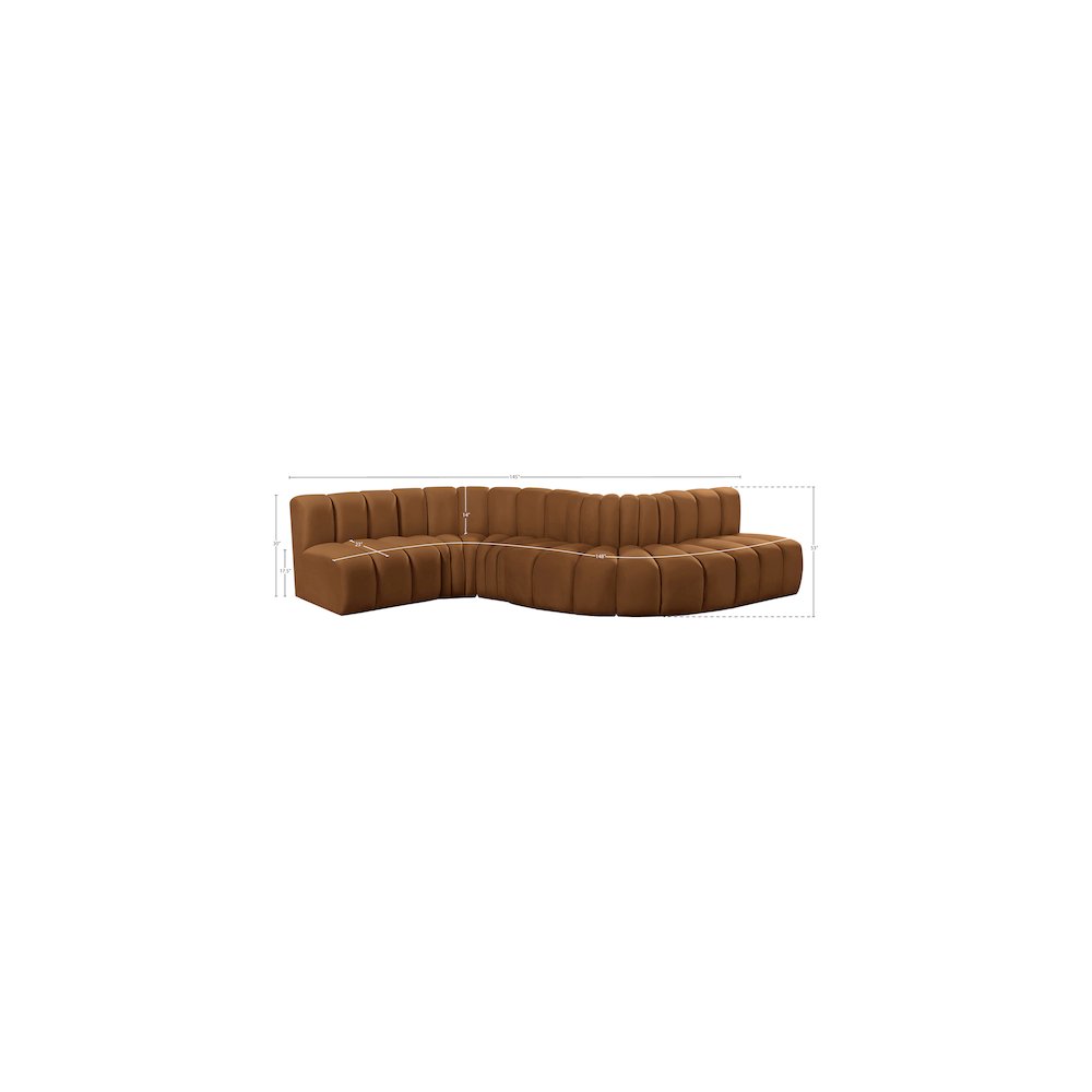 Arc Saddle Velvet Modular Sofa