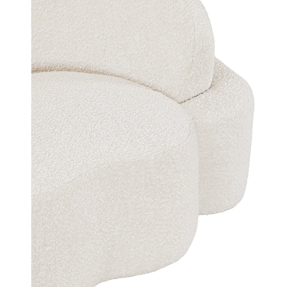Principessa Cream Boucle Fabric Loveseat