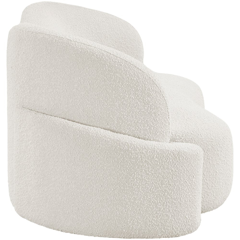 Principessa Cream Boucle Fabric Sofa