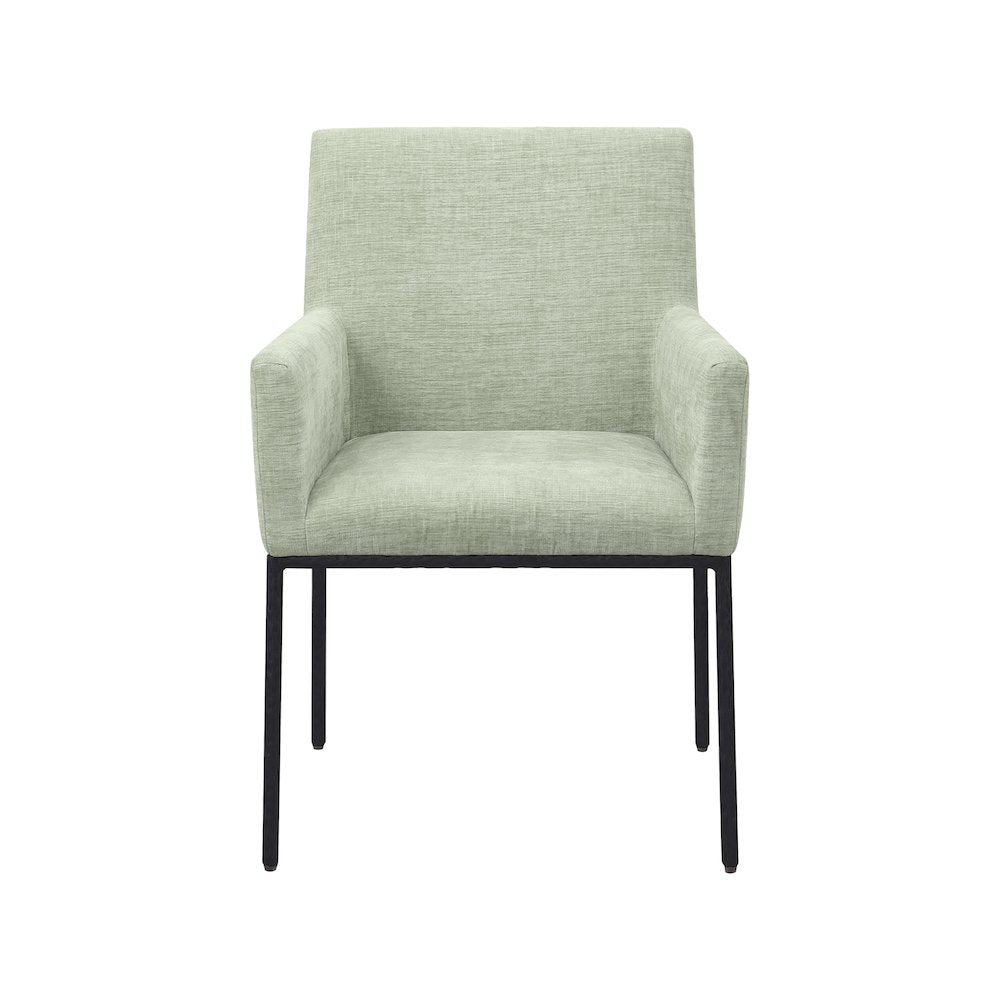 Reeves Mint Chenille Fabric Dining Chair, Set of 2