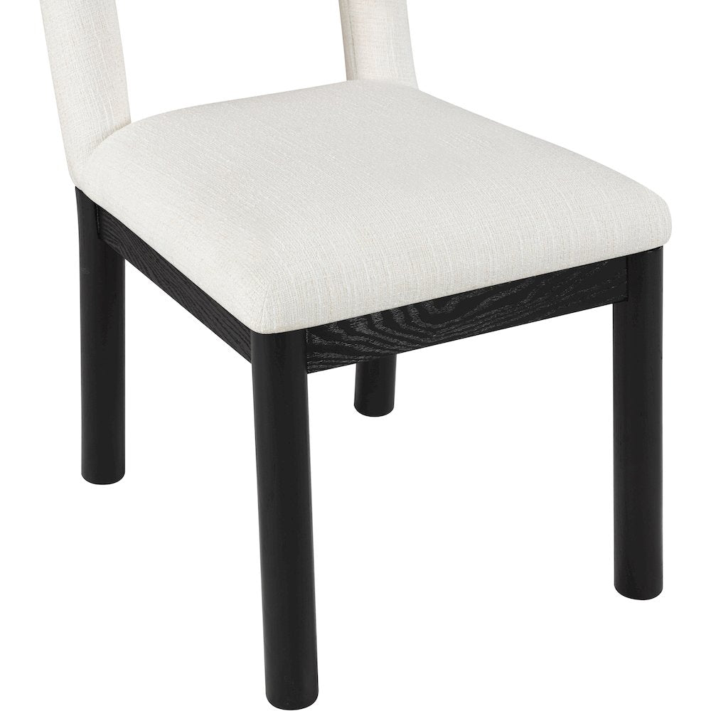 Conrad Cream Linen Textured Fabric Dining Chair