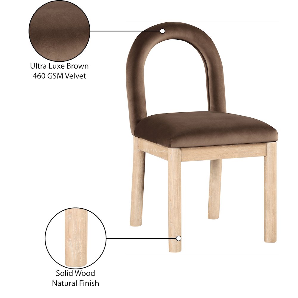 Conrad Brown Velvet Dining Chair