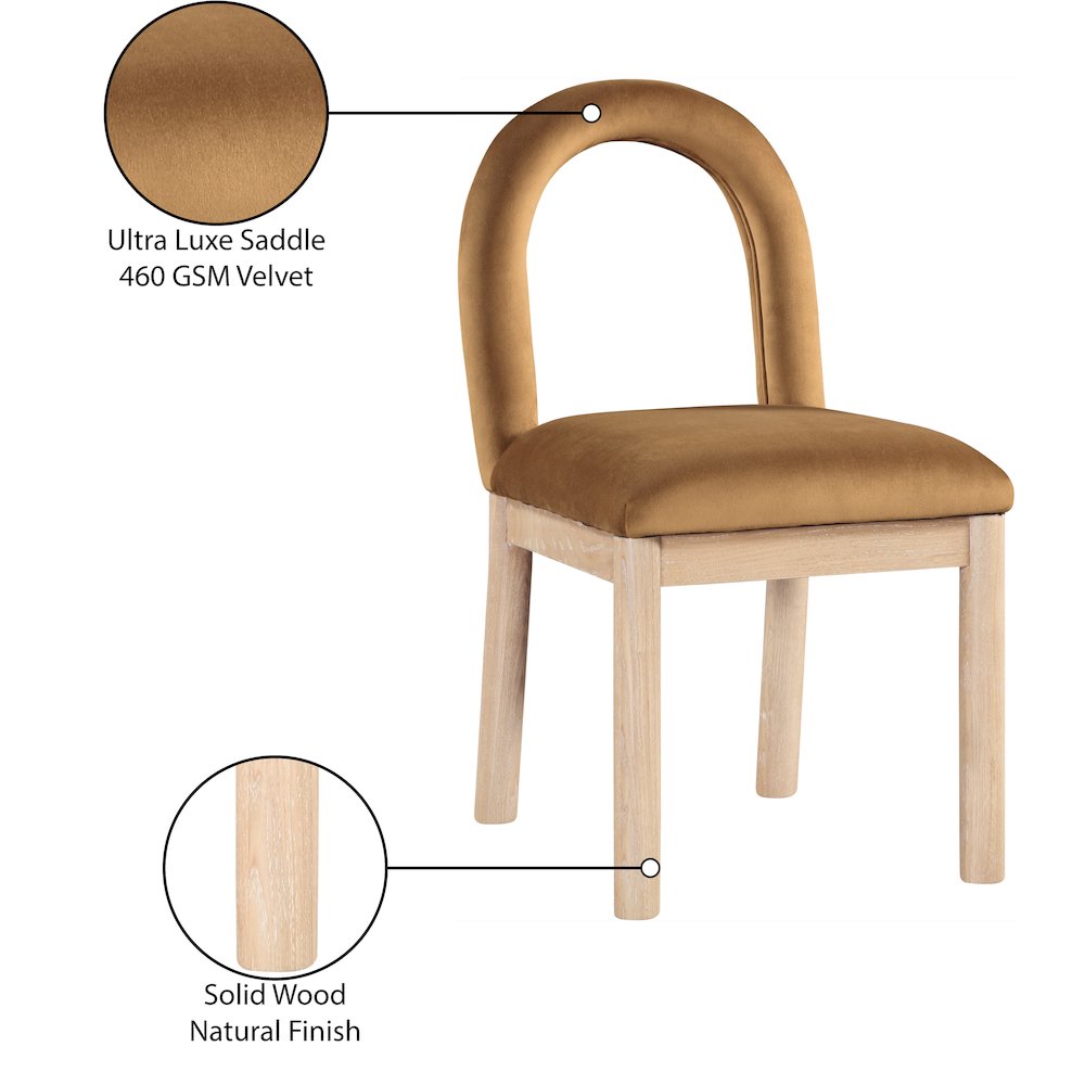 Conrad Saddle Velvet Dining Chair