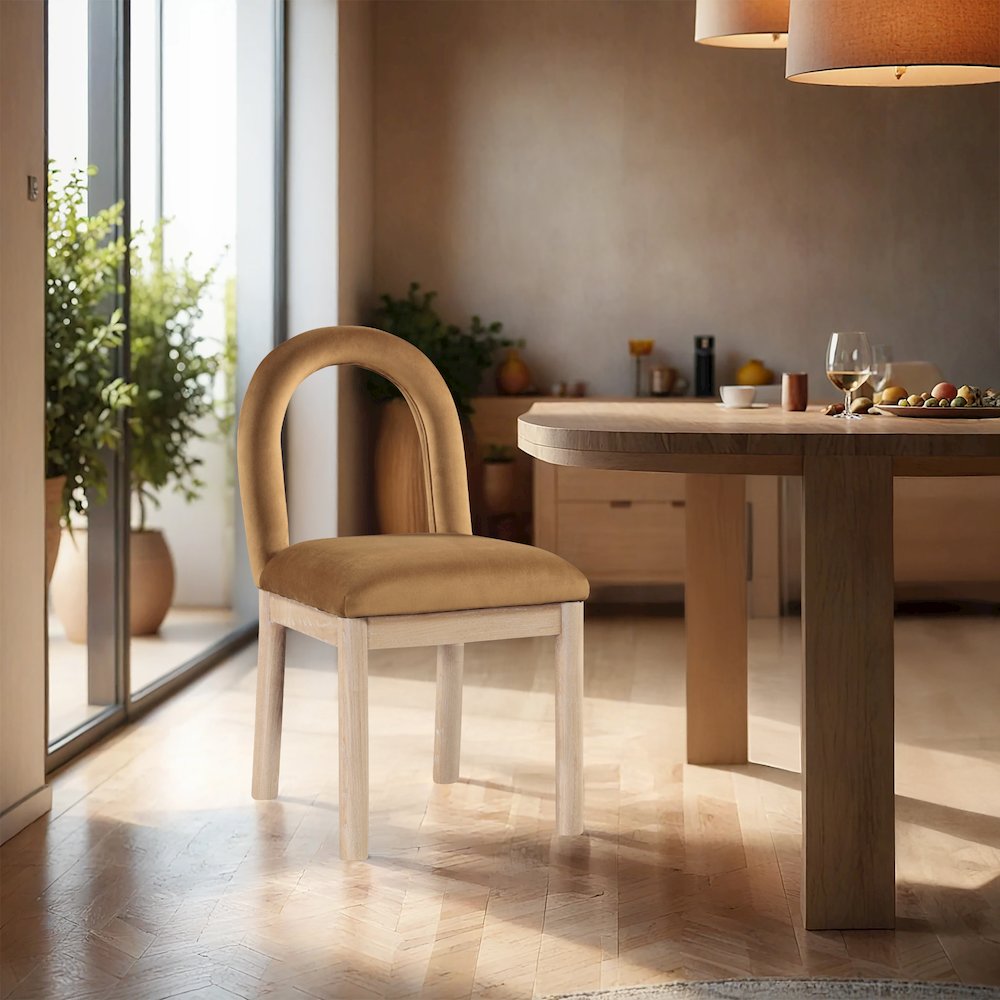 Conrad Saddle Velvet Dining Chair