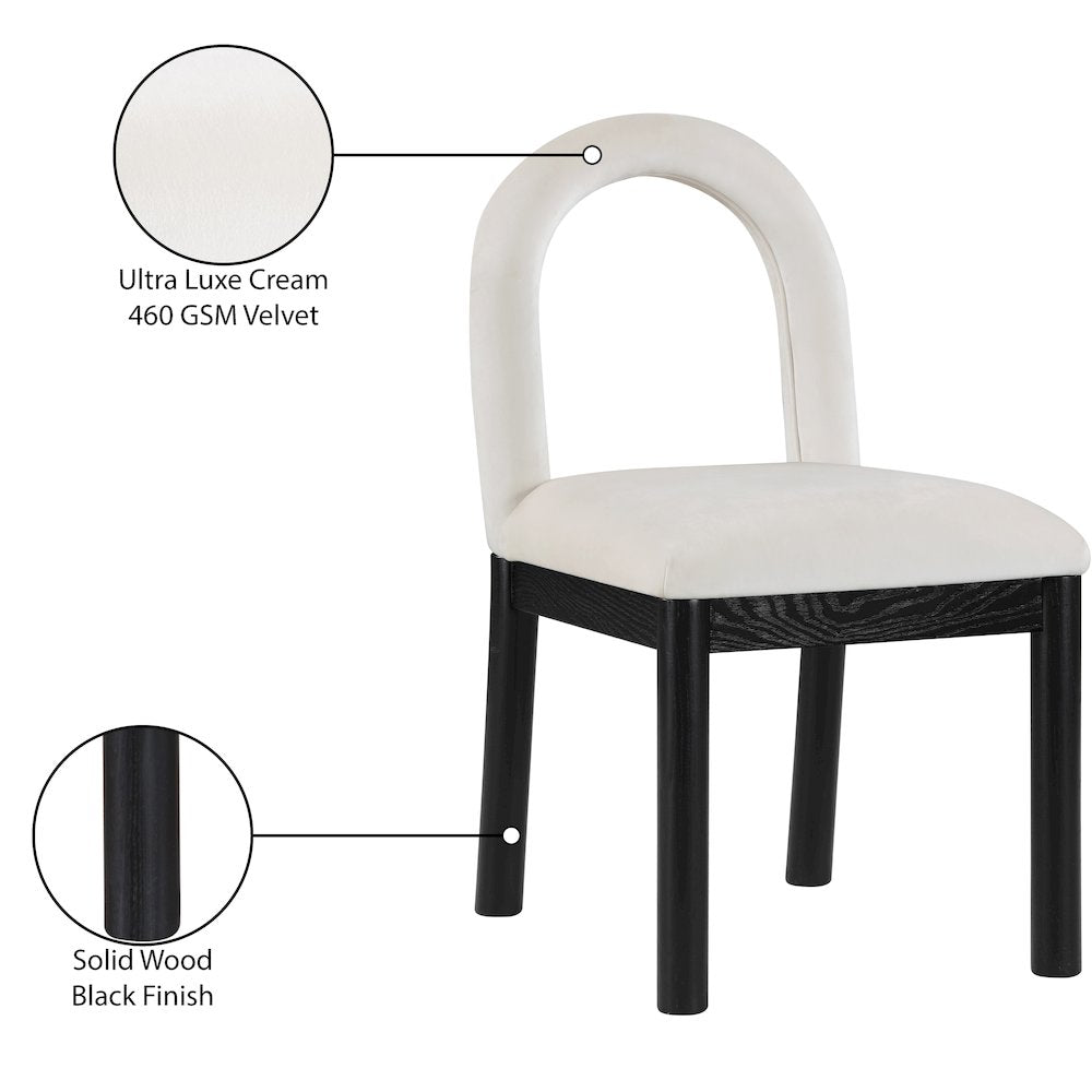 Conrad Cream Velvet Dining Chair