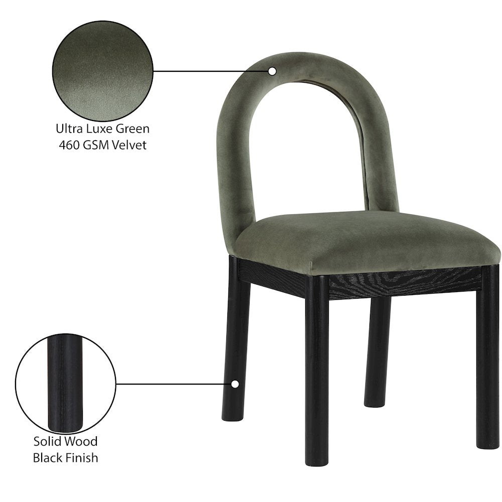 Conrad Green Velvet Dining Chair