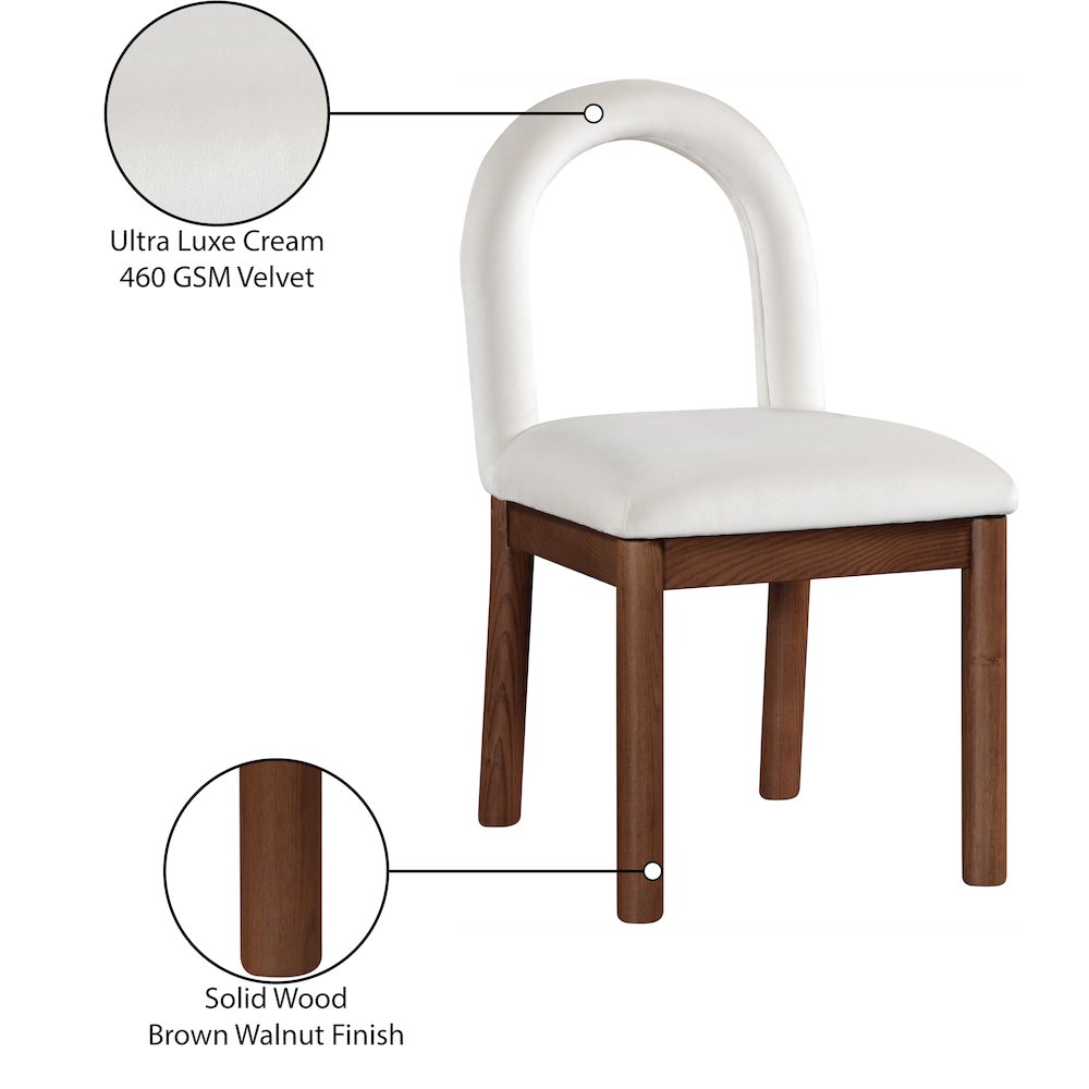 Conrad Cream Velvet Dining Chair