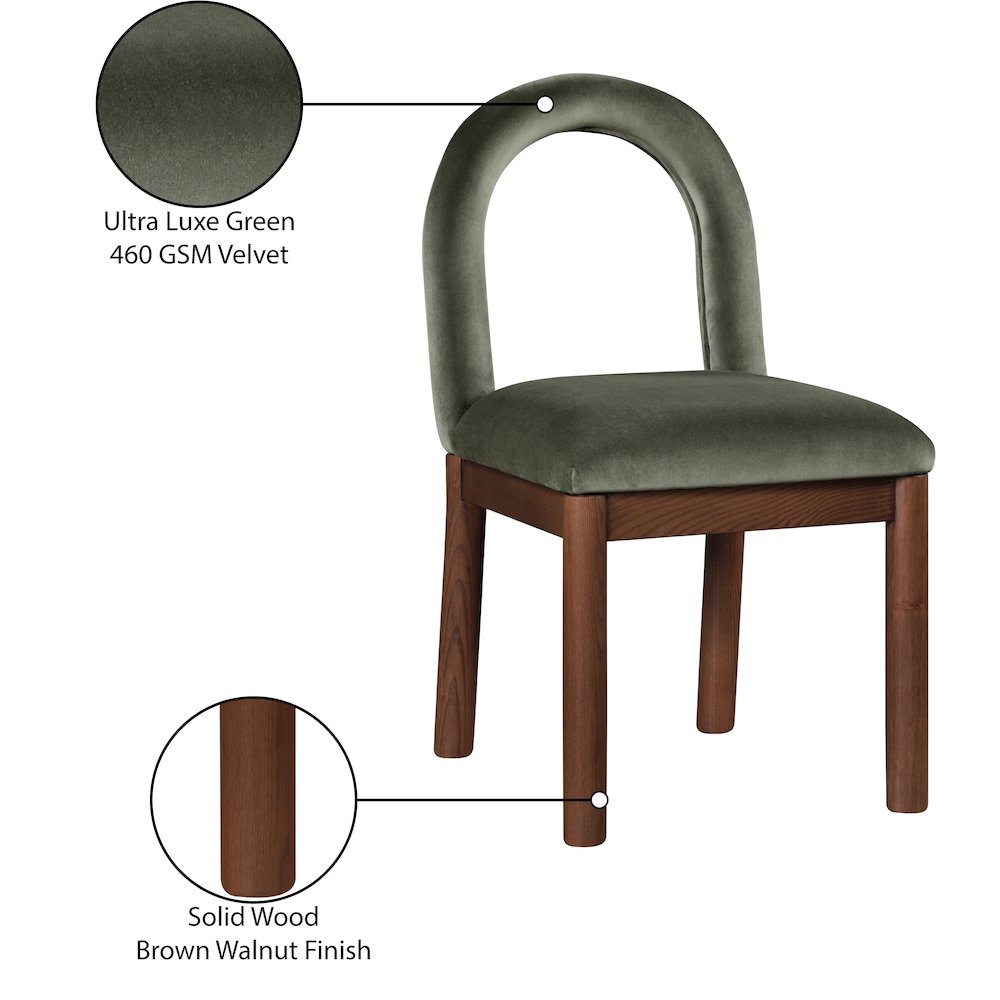 Conrad Green Velvet Dining Chair