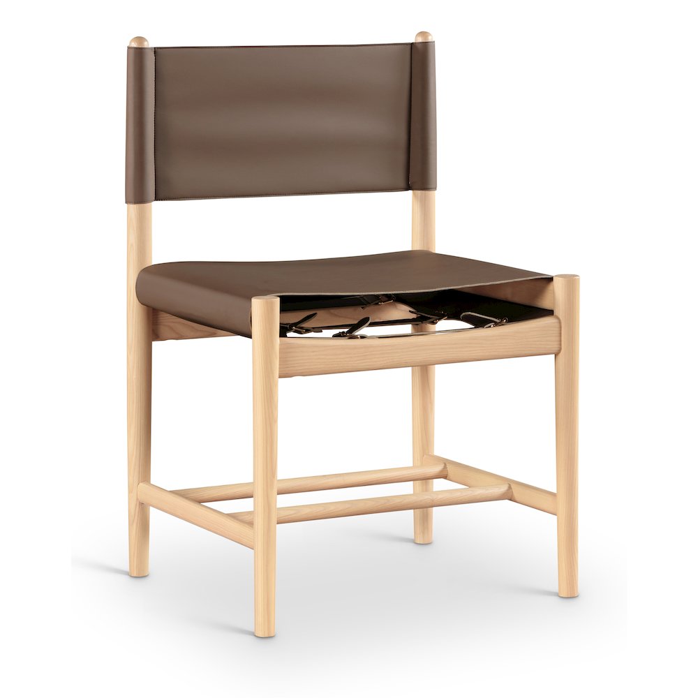 Rawlins Brown Vegan Leather Upholstered Dining Chair, Set of 2