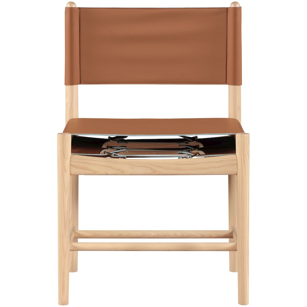Rawlins Cognac Vegan Leather Upholstered Dining Chair, Set of 2