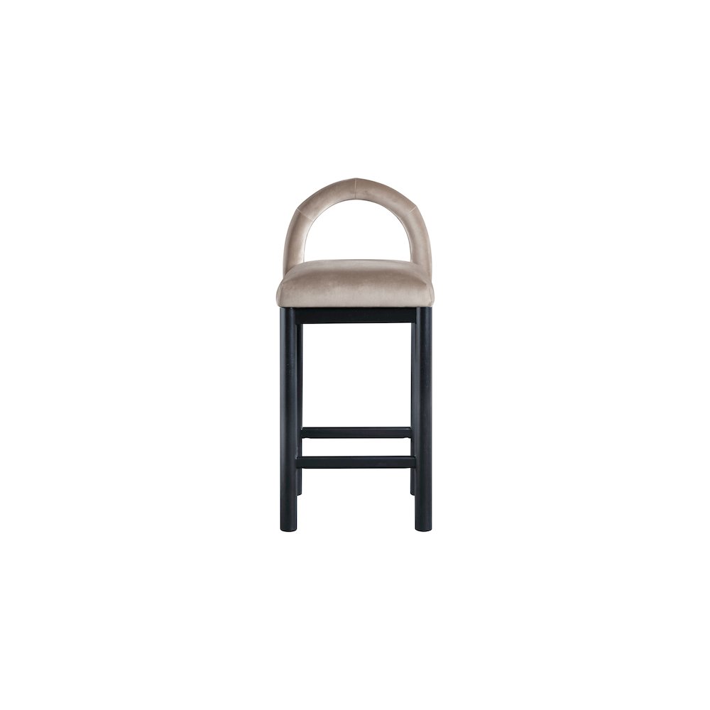 Conrad Taupe Velvet Counter Stool
