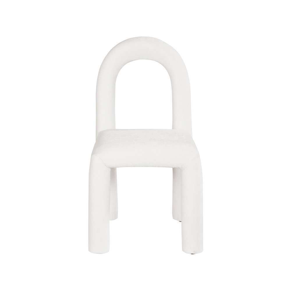 Amari Cream Chenille Fabric Dining Chair, Set of 2