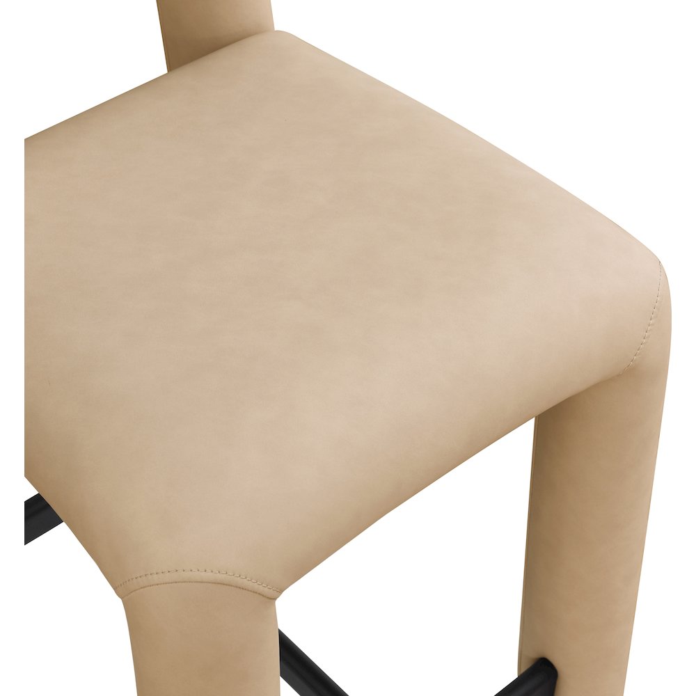 Amari Tan Vegan Leather Stool