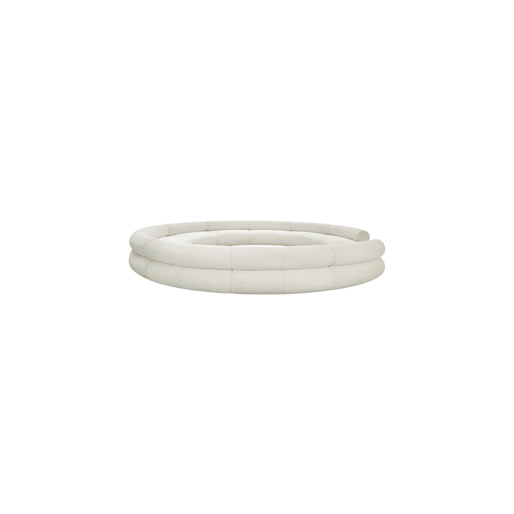 Bale Cream Chenille Fabric Modular Sofa
