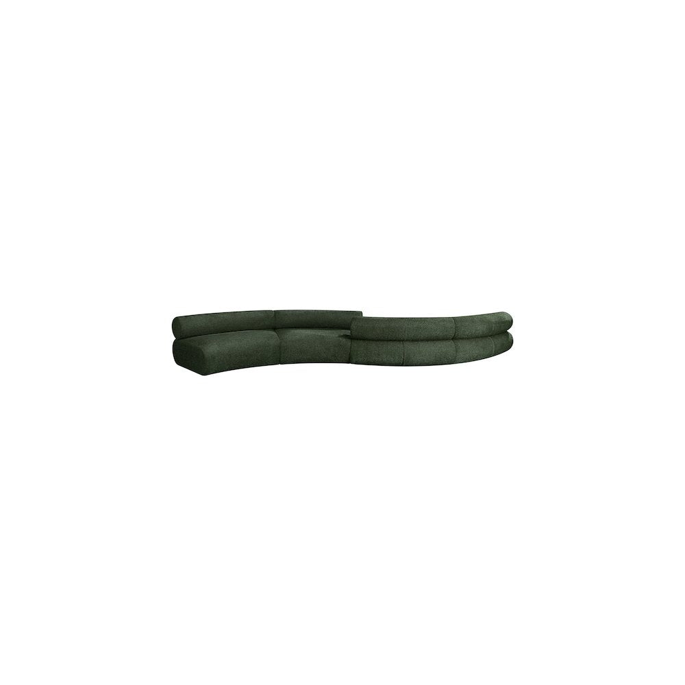 Bale Green Chenille Fabric Modular Sofa