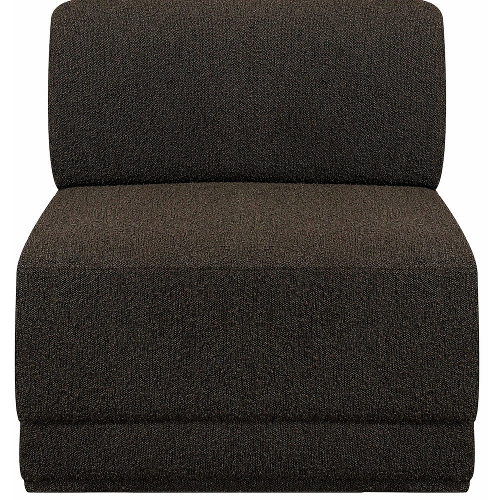Ollie Brown Boucle Fabric Armless