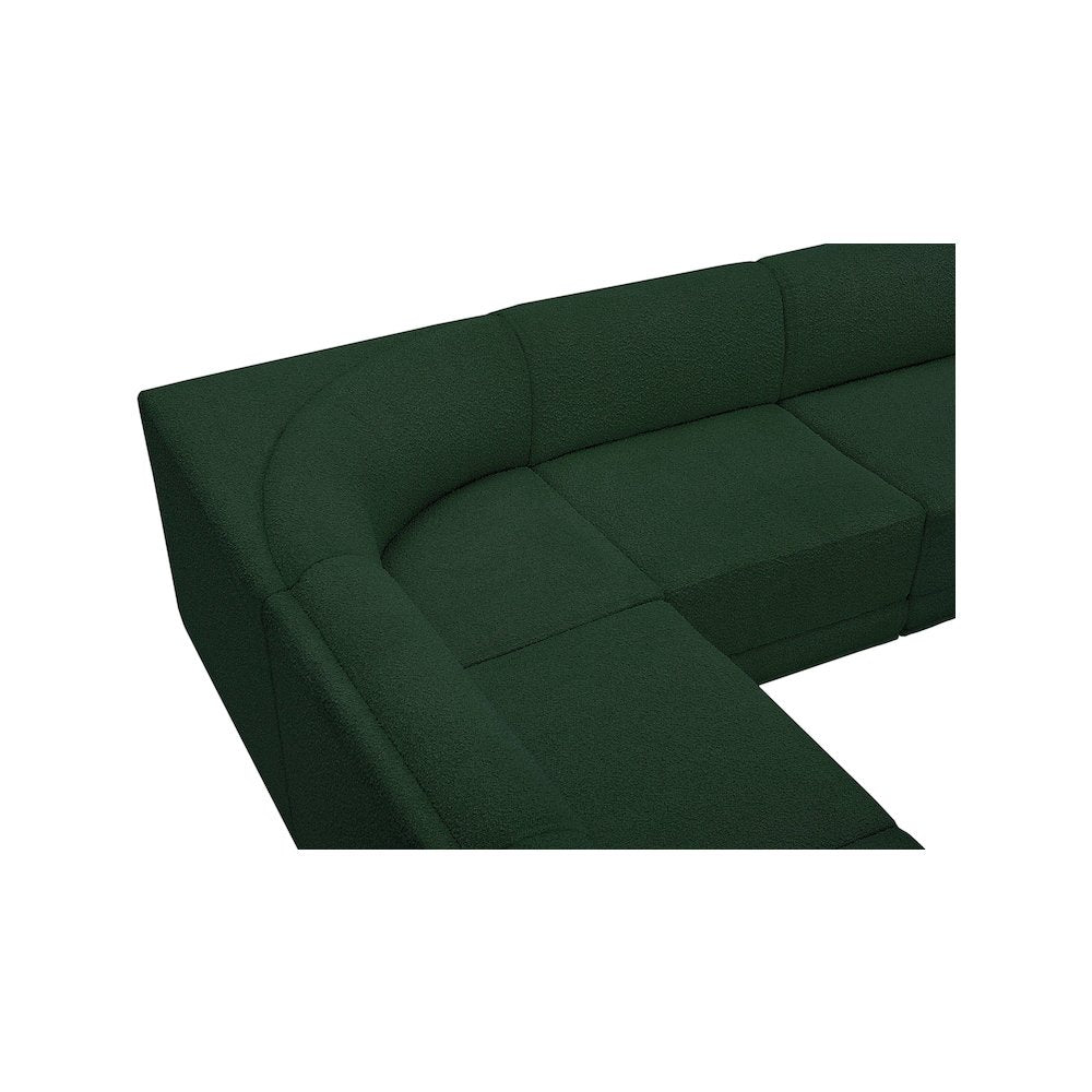 Ollie Green Boucle Fabric Modular Sectional