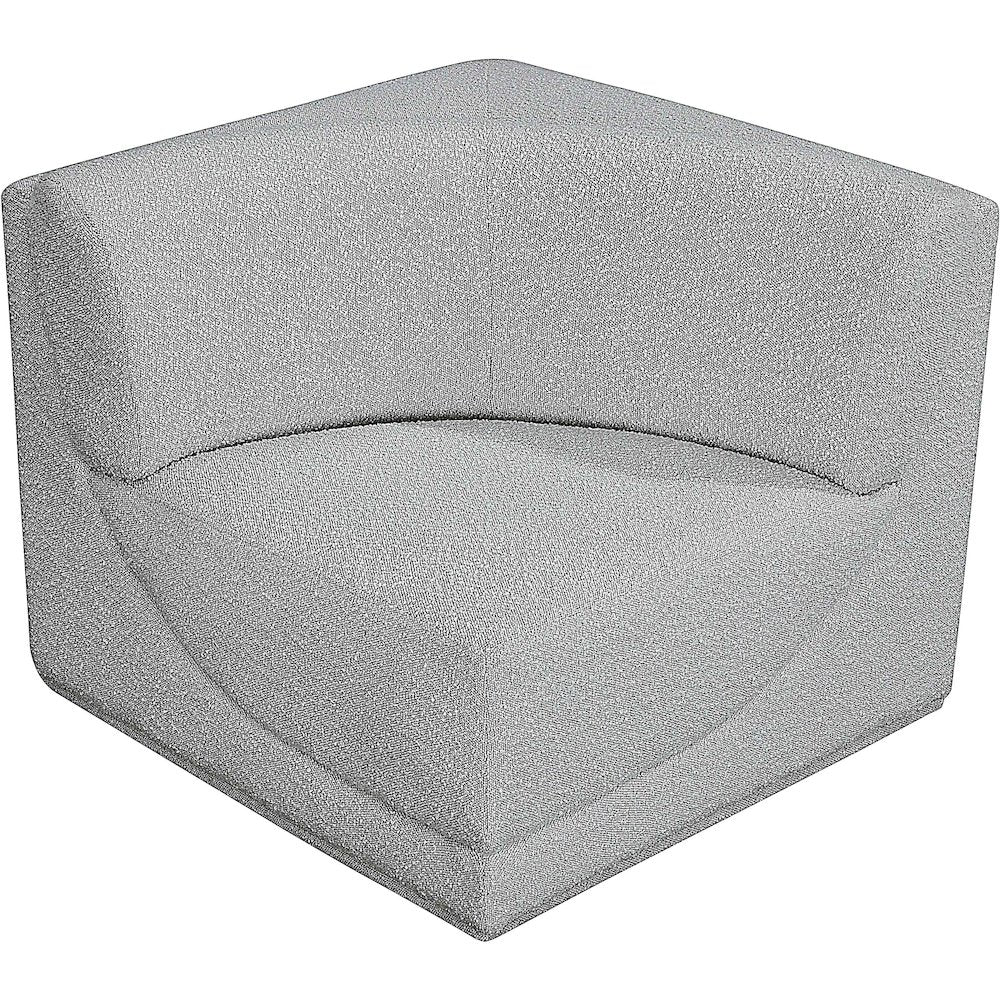 Ollie Grey Boucle Fabric Corner