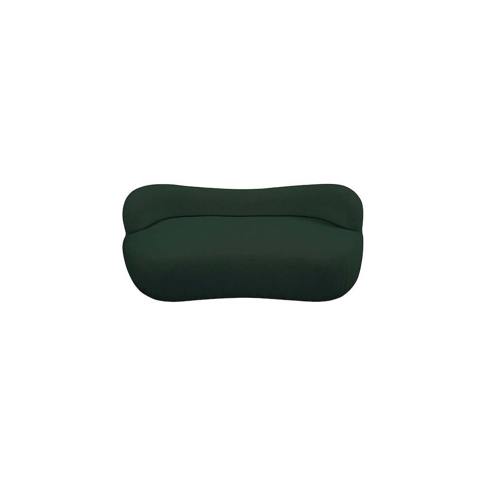 Flair Green Boucle Fabric Bench