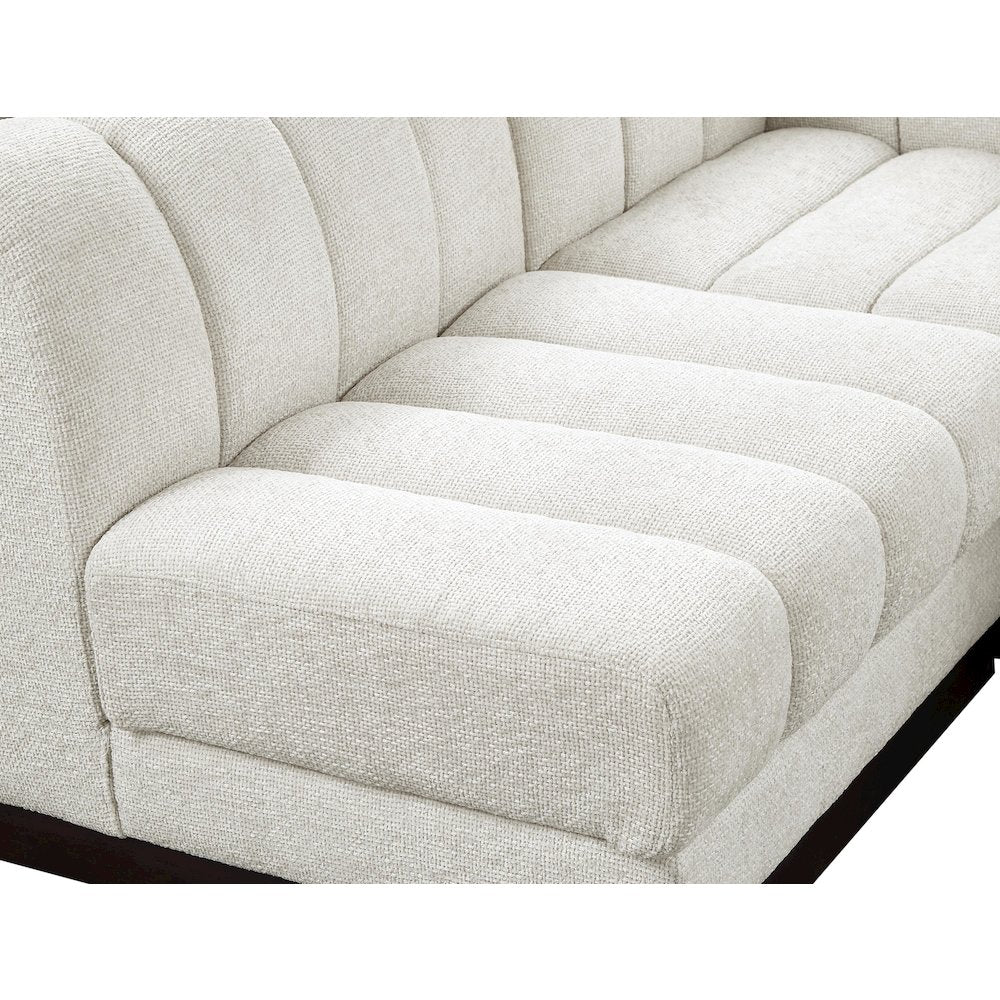 Quinn Cream Chenille Fabric Modular Sectional