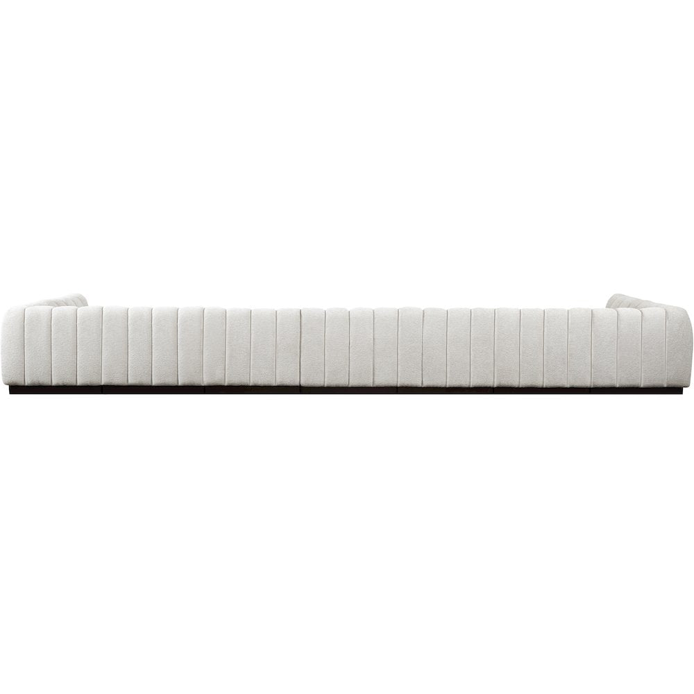 Quinn Cream Chenille Fabric Modular Sectional