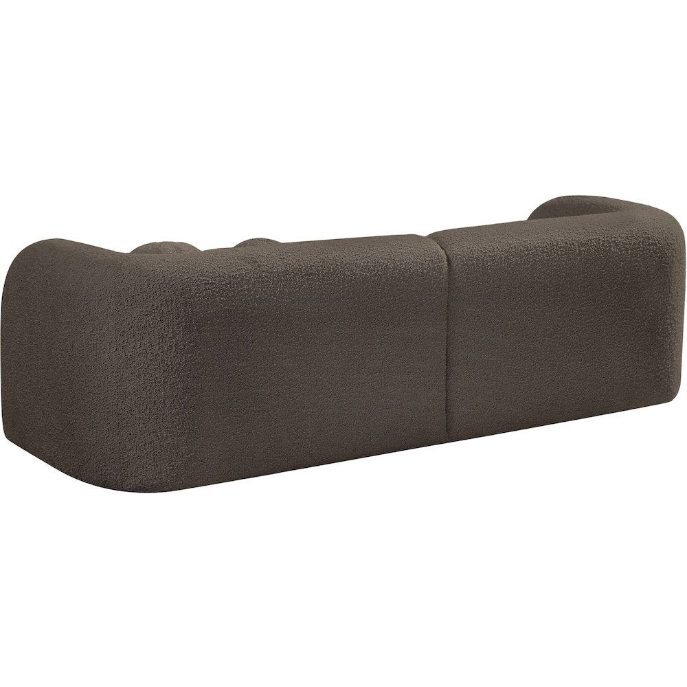 Emory Brown Boucle Fabric Sofa