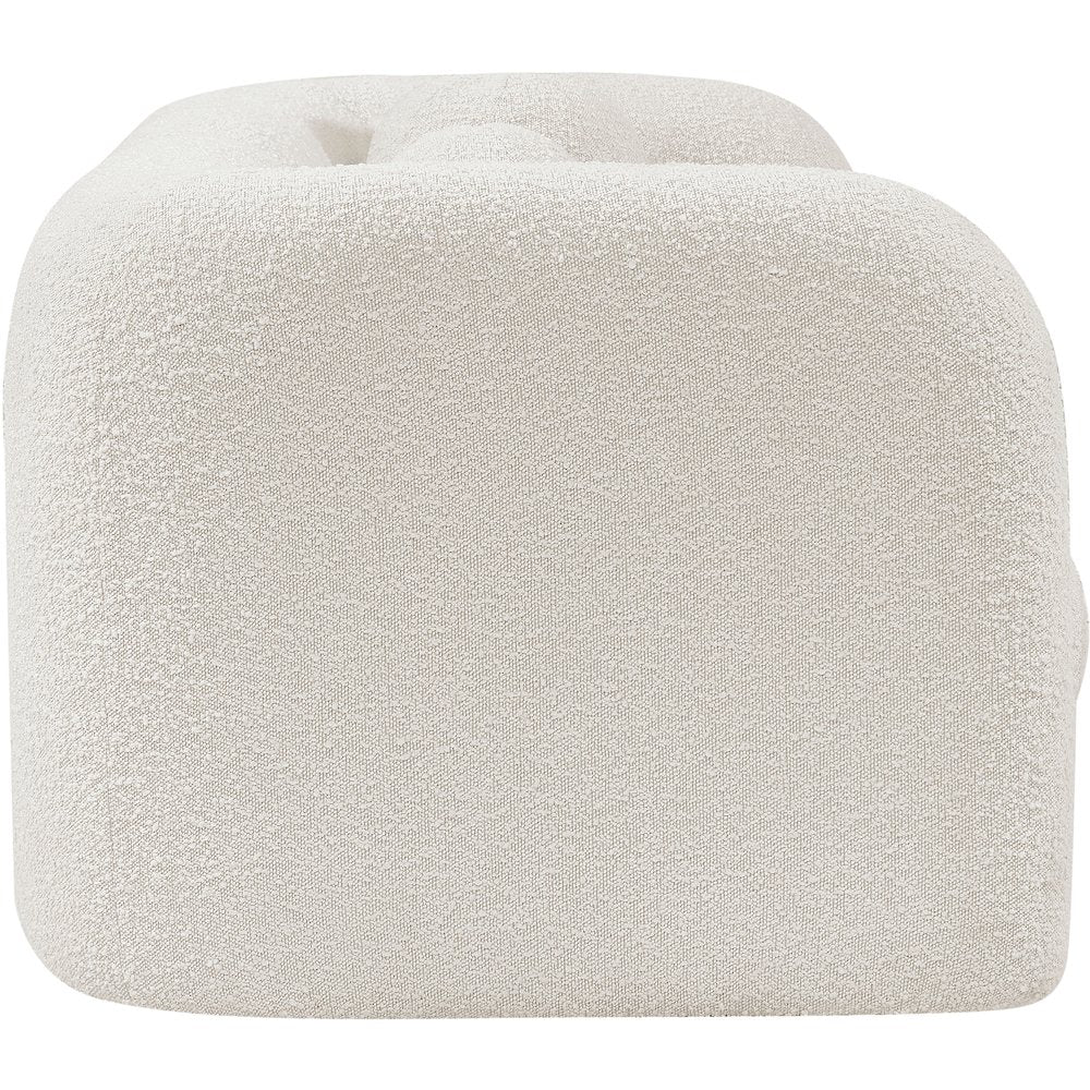 Emory Cream Boucle Fabric Loveseat