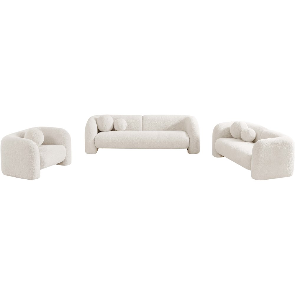 Emory Cream Boucle Fabric Sofa