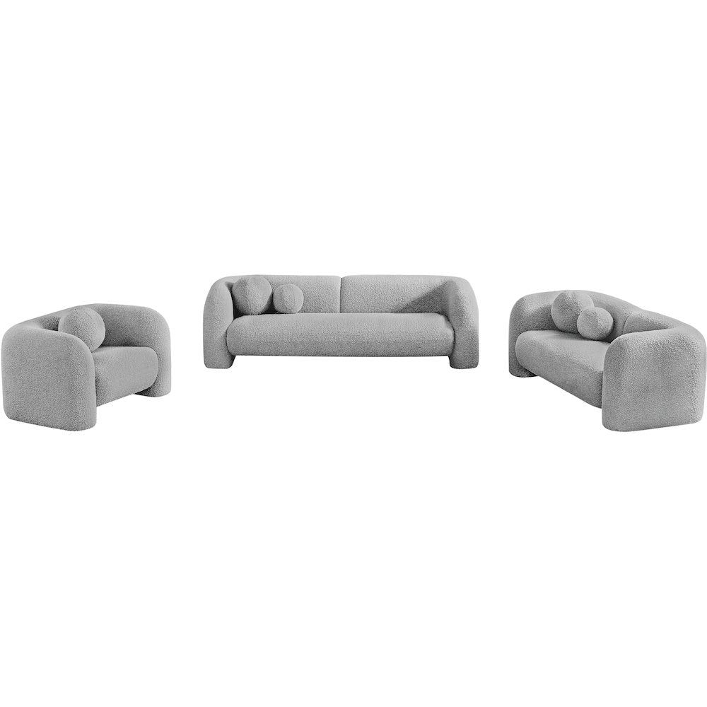 Emory Grey Boucle Fabric Chair