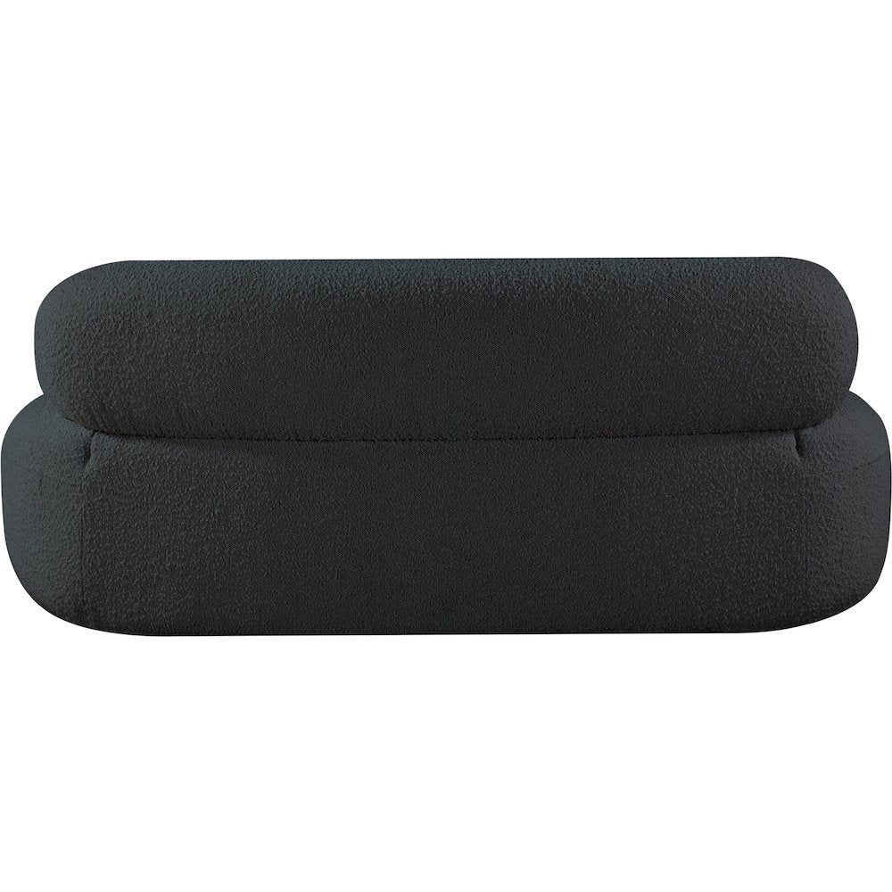 Venti Black Boucle Fabric Sofa