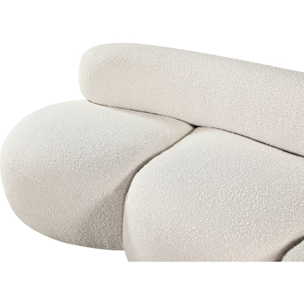 Venti Cream Boucle Fabric Sofa