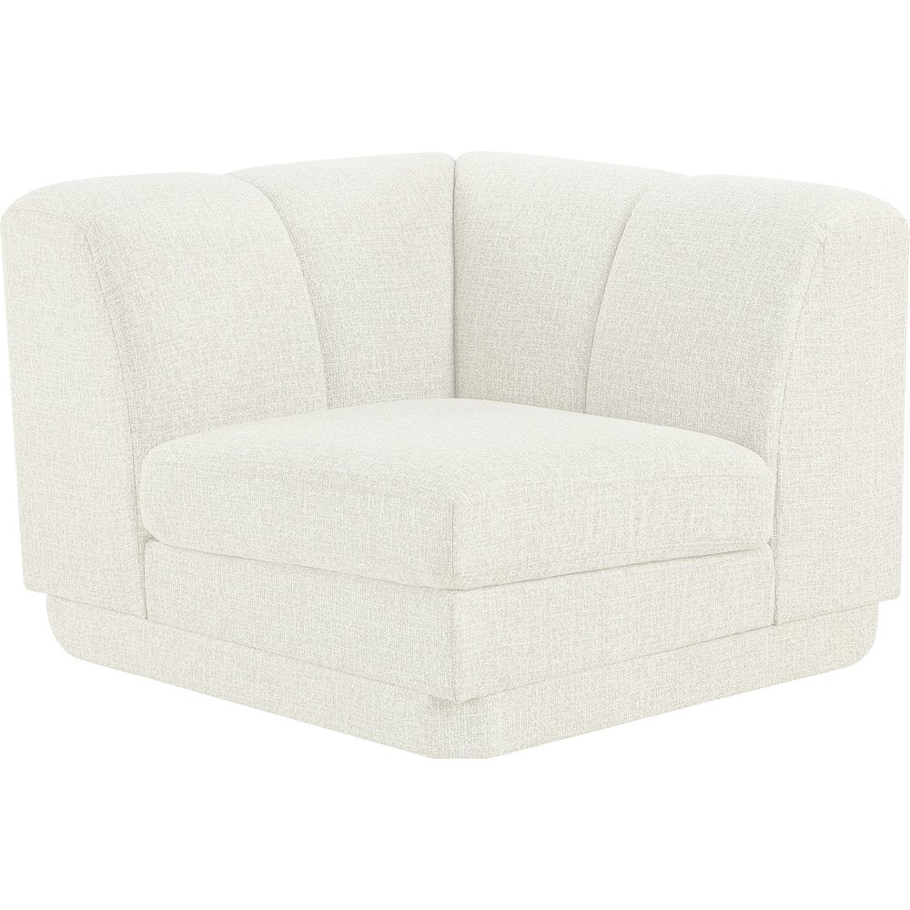 Modari Cream Fabric Upholstered Corner Chair
