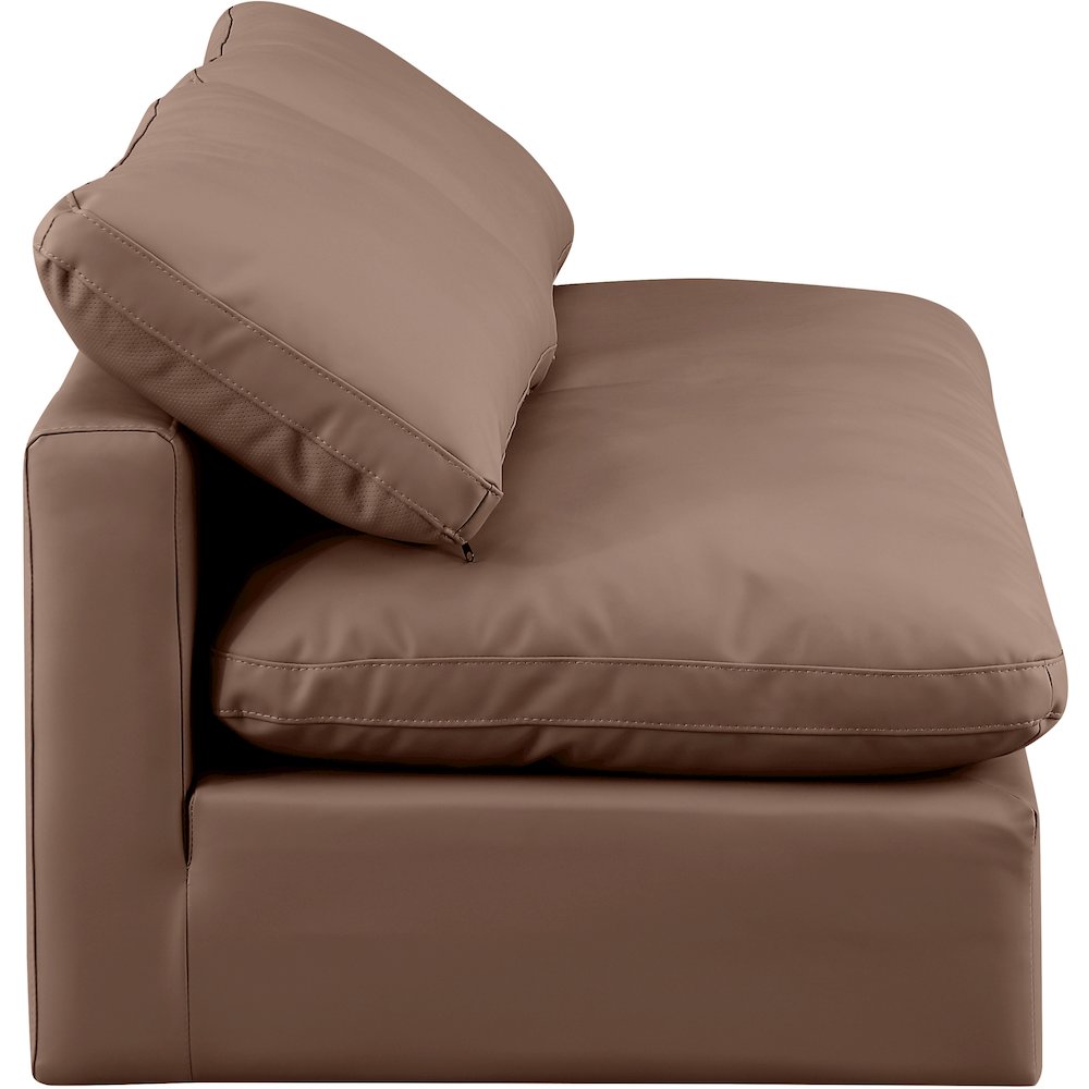 Indulge Brown Vegan Leather Modular Sofa
