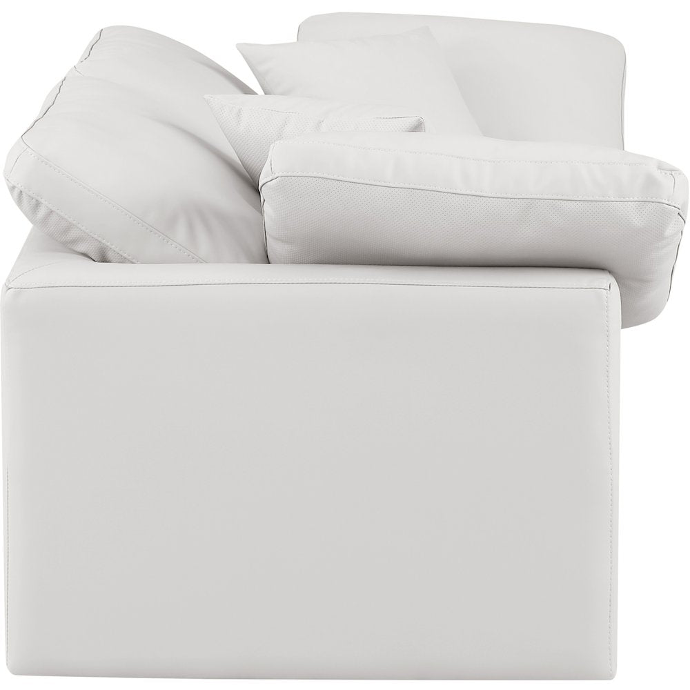 Indulge Cream Vegan Leather Modular Sofa