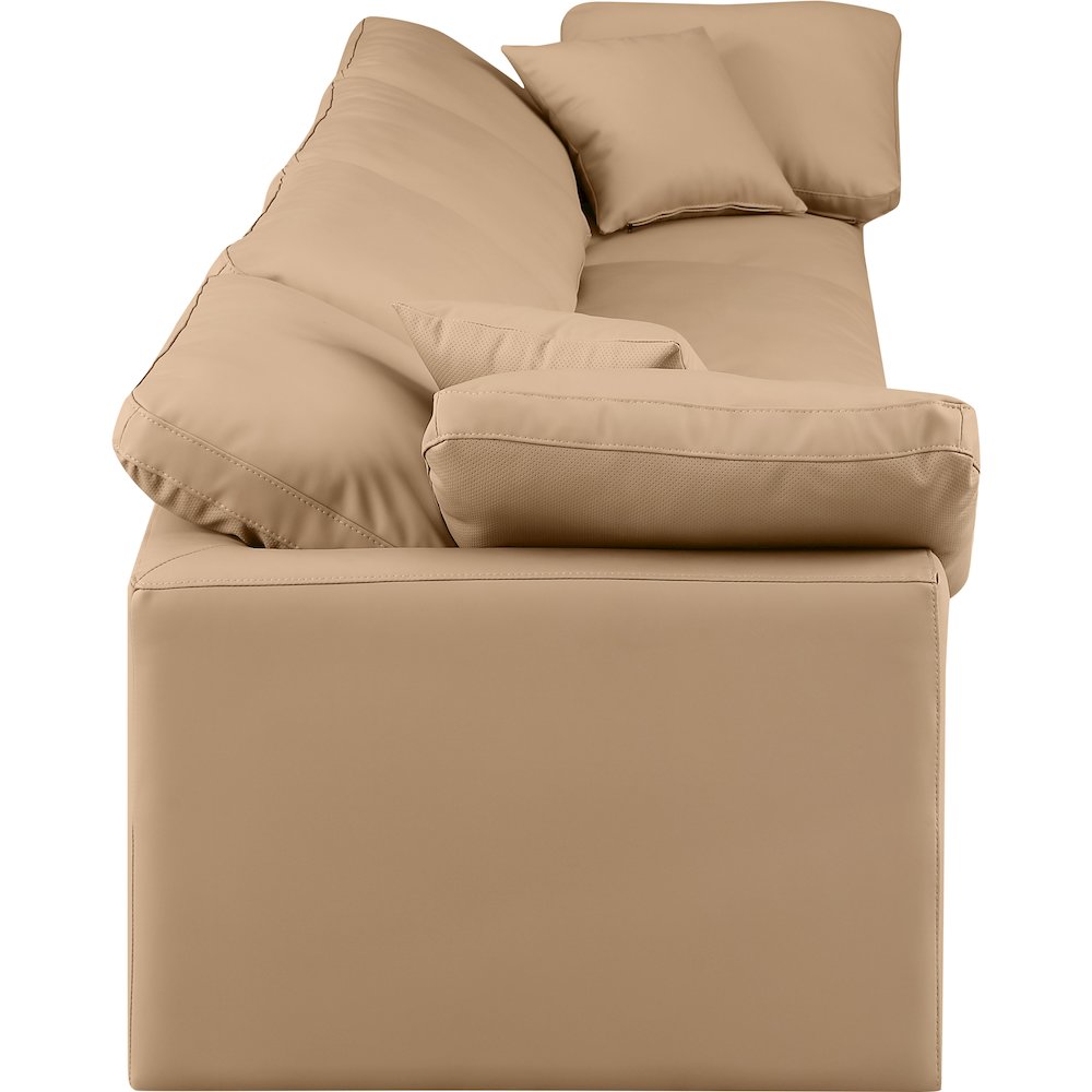 Indulge Tan Vegan Leather Modular Sofa