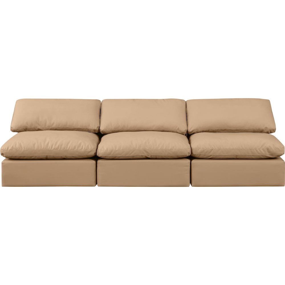 Indulge Tan Vegan Leather Modular Sofa