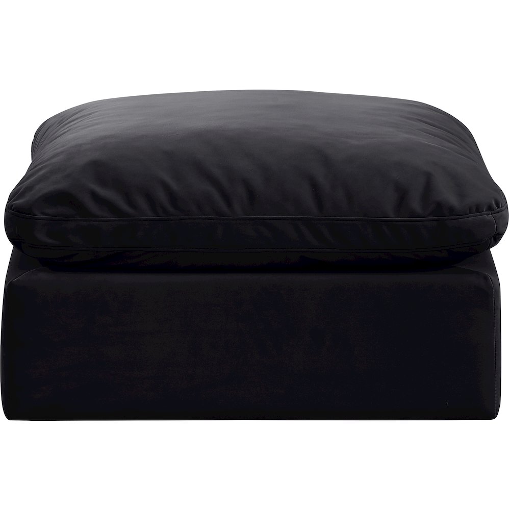 Indulge Black Velvet Ottoman